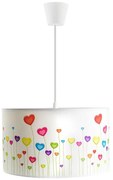 Belis Detský luster na lanku HEARTS 1xE27/60W/230V BE0127