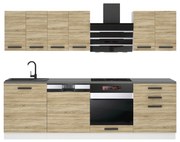 Kuchynská linka Belini Premium Full Version 240 cm dub sonoma s pracovnou doskou SUSAN