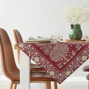 GOBELÍNOVÝ OBRUS FESTIVE VERDE1 100X100 CM VZOROVANÝ