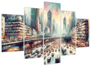 Obraz - Život veľkomesta (150x105 cm)