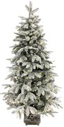 Umelý vianočný stromček 3D Smrek Arktický v kvetináči 150cm 250LED