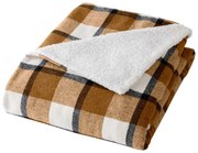 Hnedá deka s baránkom 125x150 cm Ecossais – douceur d'intérieur