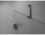 Mexen Lunar-B, sklápací sprchový kút ľavý 75 x 70 cm, 8mm číre sklo, profil grafit brúsený, 832-075-070-66-00-L