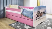 XXXLutz POSTEĽ PRE DETI A MLÁDEŽ 80/160 cm, biela, pink MID.YOU - Detské izby - 00214200022Q