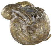Mosadzný antik svietnik králik na úzku sviečku Rabbi - 11*8*9 cm