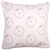 Ružová bavlnená obliečka na vankúš s králikom Floral Easter Bunny - 40*40 cm