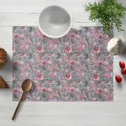 Biante Dekoračné prestieranie na stôl PML-043 Tropické kvety na sivom 30x40 cm