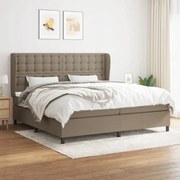 vidaXL Boxspring posteľ s matracom sivohnedý 200x200 cm látka