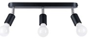 Bodové svietidlo Fornes 3, čierne telo svietidla, (možnosť polohovania)