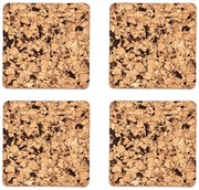 Korkové podtácky v prírodnej farbe v súprave 4 ks Querco – ZicZac