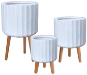 Kvetináč LT14602T-3S 23,5x23,5x21,5 P117 biely