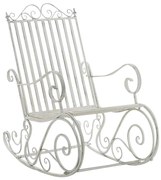 Kovové hojdacie kreslo Smile - Biela antik