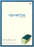 DANTIK rám na obraz 59,4x84 | BOX modrá mořená (Plexi Čiré)