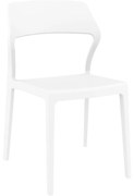 SNOW záhradná stolička bez podrúčok white