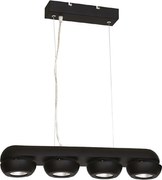 LED Luster na lanku FLARE 4xLED/10W/230V čierna