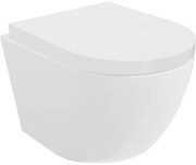 Mexen Lena, závesná WC misa 490x360x340 mm, Rimless Tornádo + toaletné WC sedadlo z duroplastu, biela lesklá, 30220200T