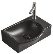Mexen Mista, umývadlo na dosku, pravé, 40 x 28 cm, čierna matná, 22174085L