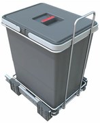 Vstavaný kôš na triedený odpad s rámom 18 l, sivá