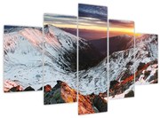 Obraz - Zimná horská panoráma (150x105 cm)