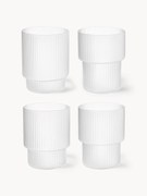 Ručne fúkané reliéfne poháre Ripple, 200 ml, 4 ks