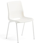 Školská stolička ANA, V 450 mm, biela, biela