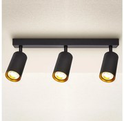 Brilagi - Bodové svietidlo SELE 3xGU10/30W/230V čierna/zlatá BG0631