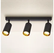 Brilagi - Bodové svietidlo SELE 3xGU10/30W/230V čierna/zlatá BG0631