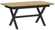 Stôl X 160.200-76-90 artisan/čierna