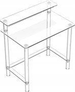 Obdĺžnikový písací stôl Vevor 80 x 50 x 88 cm priehľadný