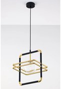 Jupiter 2028 - Luster na lanku FIORI 1xG9/10W/230V čierna/zlatá/číra