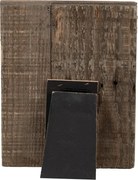Hnedý antik drevený fotorámik s klipom Clipp - 21*3*16 cm / 9*13 cm