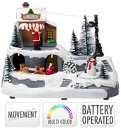 Vianočný domček s LED a pohybom 23 cm