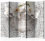 Artgeist Paraván - Lilies and Quilted Background [Room Dividers]