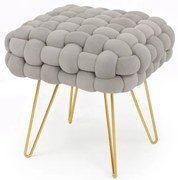 Taburetka DOTTY svetlosivá