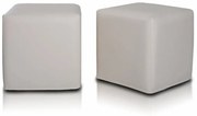 INTERMEDIC SK - Taburetka BLOCK 40x40 cm z ekokože | multifunkčný vak, podnožka, kocka Farba: E02 - Krémová svetlá (ekokoža)