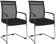 Set 2 kresiel pre návštevníkov Denny - chróm