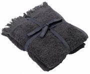 Tmavosivé bavlnené uteráky v súprave 2 ks 30x50 cm FRINO - Blomus