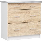 Spodná kuchynská skrinka s doskou LIMA S80 SZ3 biela / dub sonoma