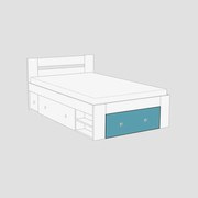 BTC LARISA UP ČELO 2: 120x200 Varianta: TYRKYS