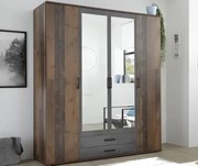 Šatníková skriňa Chicago, 159 cm, vintage optika%