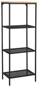 Kovový regál LEX B 50x36x136 cm čierny