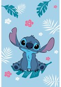 Modrá fleecová detská deka 100x150 cm Lilo a Stitch "Blue" – Jerry Fabrics