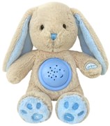 Plyšový zaspávačik zajačik s projektorom Baby Mix modrý