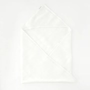 Detská biela osuška s kapucňou Linen Tales Waffle, 70 x 70 cm
