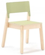 Detská stolička LOVE, V 380 mm, breza, laminát - zelená