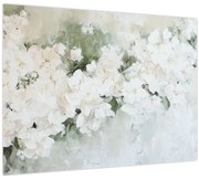 Obraz - Abstrakcia bielych kvetov (70x50 cm)