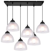 Závesné svietidlo Venice, 6x mliečne sklenené tienidlo