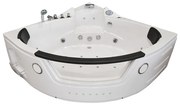 M-SPA - Kúpeľňová vaňa s hydromasážou biela TURBO PLUS 2-miestna 152 x 152 x 67 cm (MSPA10632 TURBO+)