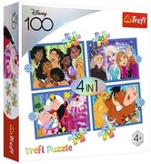 Puzzle 4v1 Šťastný svet Disney 28,5 x20, 5cm v krabici