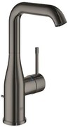 Vysoká umývadlová batéria GROHE Essence New s otočným ramienkom Hard Graphite 32628A01